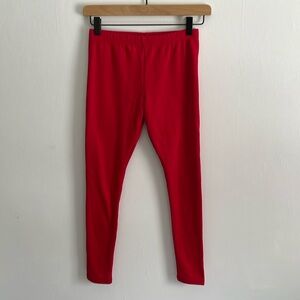 OshKosh Red Fleece Lined Leggings Girls size 10/12